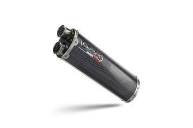 Exhaust compatible with Voge 900DSX 2024-2025, Dual Poppy, Homologated legal slip-on exhaust including removable db killer and link pipe
