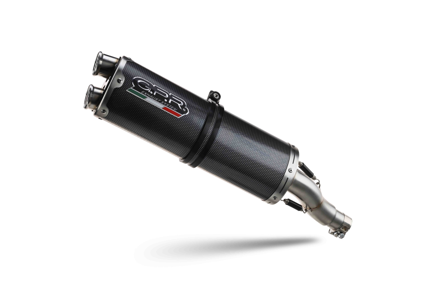 Esapament GPR compatibil cu Benelli Trk 502 2021 Evacuare slip-on omologata, inclusiv db killer detașabil, cot de legătură și catalizator,Dual Poppy