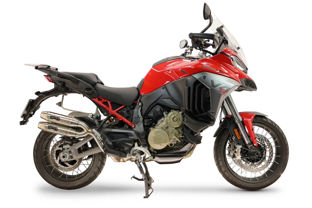 Esapament GPR compatibil cu Ducati Multistrada V4 - V4S 2025 Evacuare cu dublă omologare legală, inclusiv db killers și coturi de legătură detașabile,Deeptone Duplex