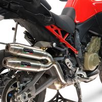 Esapament GPR compatibil cu Ducati Multistrada V4 - V4S 2025 Evacuare cu dublă omologare legală, inclusiv db killers și coturi de legătură detașabile,Deeptone Duplex