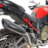 GPR exhaust compatible with Ducati Multistrada V4 - V4S 2025-2026, Furore-X Titanio Nero, Homologated legal slip-on exhaust including removable db killer and link pipe 