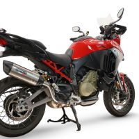 GPR exhaust compatible with Ducati Multistrada V4 - V4S 2025-2026, Furore-X Titanio, Homologated legal slip-on exhaust including removable db killer and link pipe 