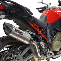 GPR exhaust compatible with Ducati Multistrada V4 - V4S 2025-2026, Furore-X Titanio, Homologated legal slip-on exhaust including removable db killer and link pipe 