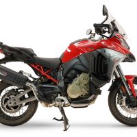 GPR exhaust compatible with Ducati Multistrada V4 - V4S 2025-2026, Hyper Sonic Black Titanium, Homologated legal slip-on exhaust including removable db killer and link pipe 