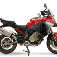 GPR exhaust compatible with Ducati Multistrada V4 - V4S 2025-2026, Hyper Sonic Titanium, Homologated legal slip-on exhaust including removable db killer and link pipe 