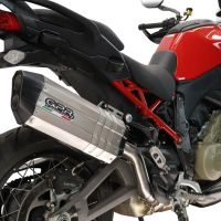 GPR exhaust compatible with Ducati Multistrada V4 - V4S 2025-2026, Hyper Sonic Titanium, Homologated legal slip-on exhaust including removable db killer and link pipe 