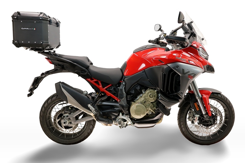 Top case GPR TECH compatible with  Harley Davidson Pan America 1250 2020/2024 GPR TECH Top case in aluminum, black color with specific plate included Capacity 35 LT.