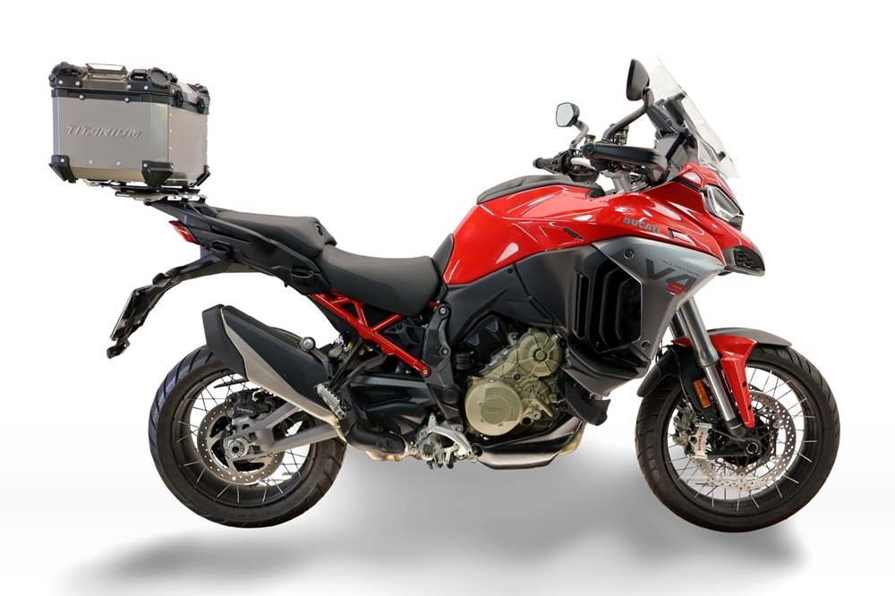  Harley Davidson Pan America 1250 2020/2024 GPR TECH Top case in Titanium , Titanium Natural color with specific plate included Capacity 35 LT.