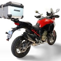Top case GPR TECH compatible with  Ducati Multistrada V4 - V4S 2025/2026 GPR TECH Top case in aluminum, silver color with specific plate included Capacity 45 LT.