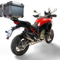 Top case GPR TECH compatible with  Ducati Multistrada V4 - V4S 2025/2026 GPR TECH Top case in aluminum, black color with specific plate included Capacity 55 LT.