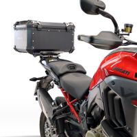 Top case GPR TECH compatible with  Ducati Multistrada V4 - V4S 2025/2026 GPR TECH Top case in aluminum, black color with specific plate included Capacity 55 LT.