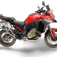 GPR TECH Uyumlu  Ducati Multistrada V4 - V4S 2025/2026 Zilver Pereche de cutii laterale din aluminiu cu partea dreaptă conturată, culoare argintie, cu suport specific pentru geantă Capacitate 38 litri + 32 litri.