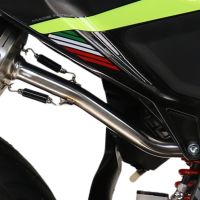 Esapament compatibil cu Fantic Motor XEF 125 2025 Evacuare slip-on de curse, inclusiv cot de legătură și db killer detașabil,Deeptone Inox