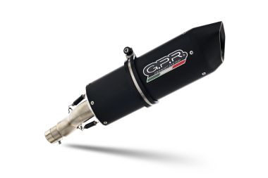 Exhaust compatible with Bmw R 1200 R 2006-2010, Furore Nero, Homologated legal slip-on exhaust including removable db killer and link pipe