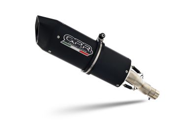 Esapament GPR compatibil cu Benelli Bn 302 S 2017 Evacuare slip-on omologata, inclusiv db killer detașabil și cot de legătură,Furore Evo4 Nero