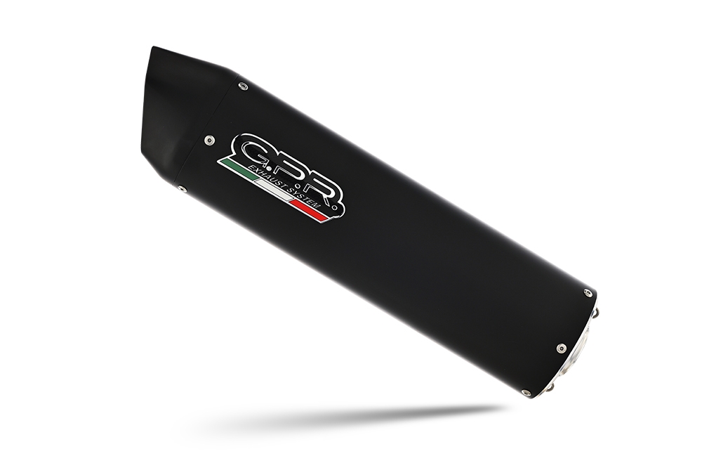 Esapament GPR compatibil cu Benelli Trk 502 X 2021 Evacuare slip-on omologata, inclusiv db killer detașabil și cot de legătură,Furore Evo4 Nero