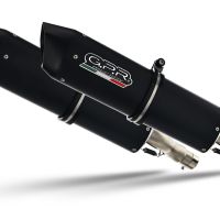Esapament GPR compatibil cu Aprilia Etv Caponord 1000 Rally 2001 Evacuare cu dublă omologare legală, inclusiv db killers și coturi de legătură detașabile,Furore Nero