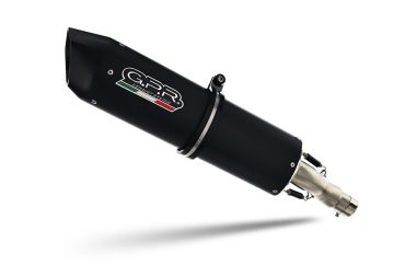 Esapament GPR compatibil cu Honda XR 250 R 2005 Evacuare slip-on omologata, inclusiv db killer detașabil și cot de legătură,Furore Nero