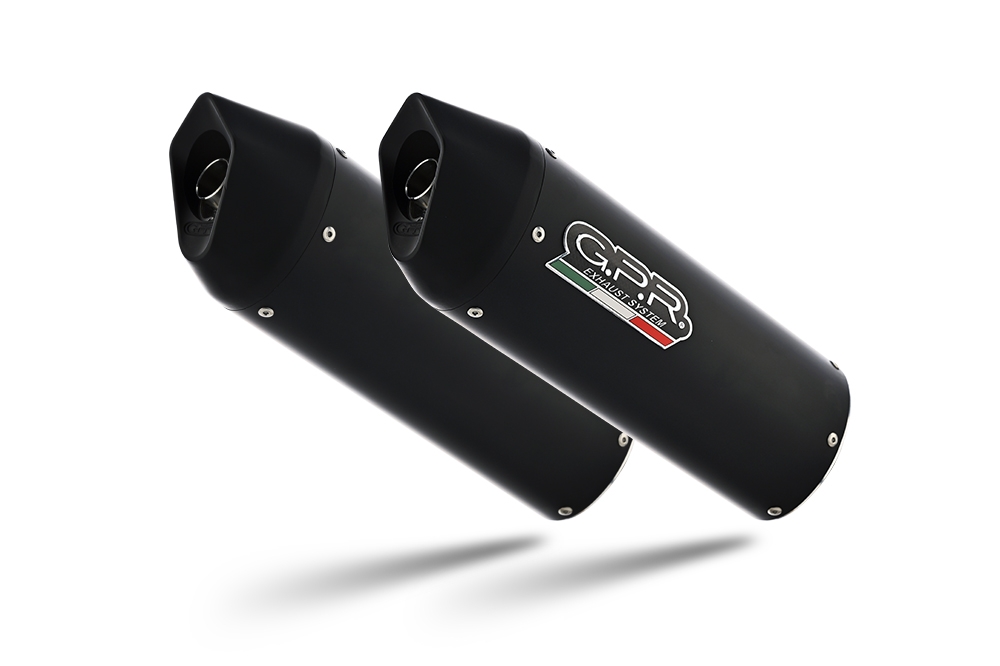 Esapament GPR compatibil cu Aprilia Rsv 1000 R Factory 2006 Evacuare cu dublă omologare legală, inclusiv db killers și coturi de legătură detașabile,Furore Nero