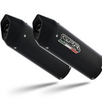 Esapament GPR compatibil cu Aprilia Rsv 1000 R Factory 2006 Evacuare cu dublă omologare legală, inclusiv db killers și coturi de legătură detașabile,Furore Nero