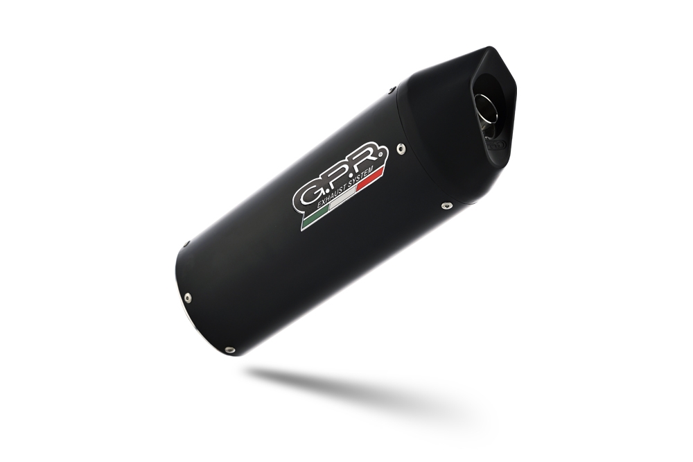 Esapament GPR compatibil cu Aprilia Mana 850 Gt 2007  Sistem omologat legal de evacuare Mid-full, inclusiv db killer și catalizator detașabil,Furore Nero
