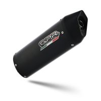 Esapament GPR compatibil cu Aprilia Mana 850 Gt 2007  Sistem omologat legal de evacuare Mid-full, inclusiv db killer și catalizator detașabil,Furore Nero