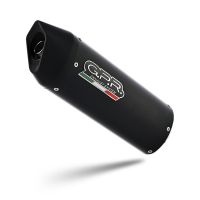 Esapament GPR compatibil cu Kawasaki Versys 650 2006 Evacuare slip-on omologata, inclusiv db killer detașabil și cot de legătură,Furore Nero