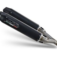 Esapament GPR compatibil cu Aprilia Dorsoduro 750  2008 Evacuare cu dublă omologare legală, inclusiv db killers și coturi de legătură detașabile,Furore Nero