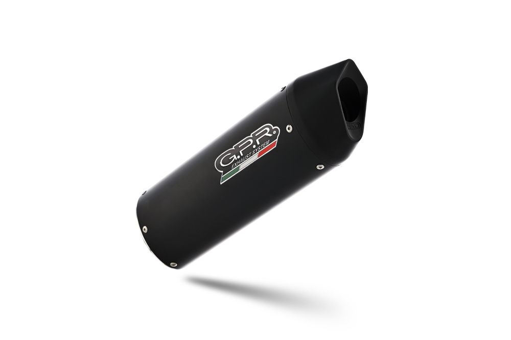 Esapament GPR compatibil cu Moto Guzzi V85 TT 2019 Evacuare slip-on de curse, inclusiv cot de legătură,Furore Nero
