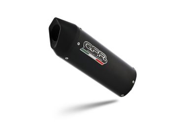 Esapament GPR compatibil cu Benelli Leoncino 500 Trail 2017 Evacuare slip-on de curse, inclusiv cot de legătură,Furore Nero
