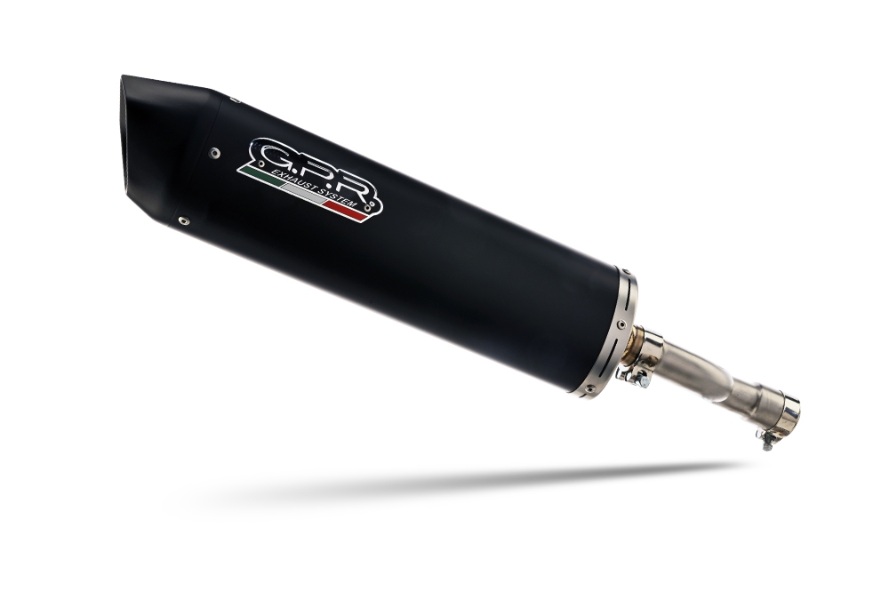 Esapament GPR compatibil cu Aprilia Leonardo 125 1996 Sistem complet de evacuare Racing, inclusiv db killer detașabil,Furore Nero