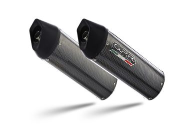 Exhaust compatible with Ducati ST4 -ST4 S 1999-2005, Furore Poppy, Dual Homologated legal slip-on exhaust including removable db killers, link pipes and catalysts