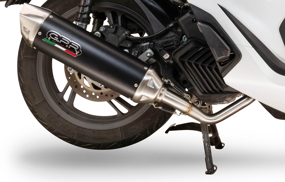 Exhaust compatible with Zontes E 350 2023-2025, Furore-X Scooter, Racing full exhaust system including removable db killer