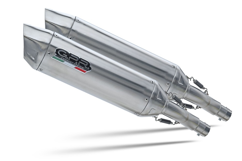 Esapament GPR compatibil cu Aprilia Etv Caponord 1000 Rally 2001 Evacuare cu dublă omologare legală, inclusiv db killers și coturi de legătură detașabile,Furore-X Inox