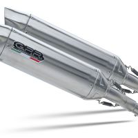 Esapament GPR compatibil cu Aprilia Etv Caponord 1000 Rally 2001 Evacuare cu dublă omologare legală, inclusiv db killers și coturi de legătură detașabile,Furore-X Inox