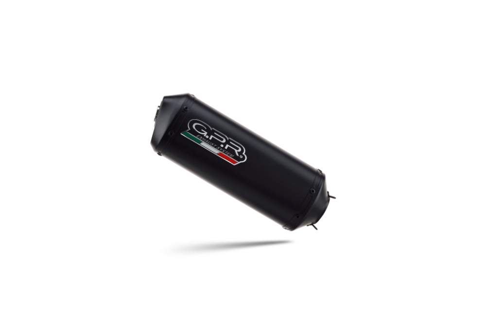 Esapament GPR compatibil cu Kawasaki Er 6 N - F  2005 Evacuare slip-on omologata, inclusiv db killer detașabil și cot de legătură,Ghisa 