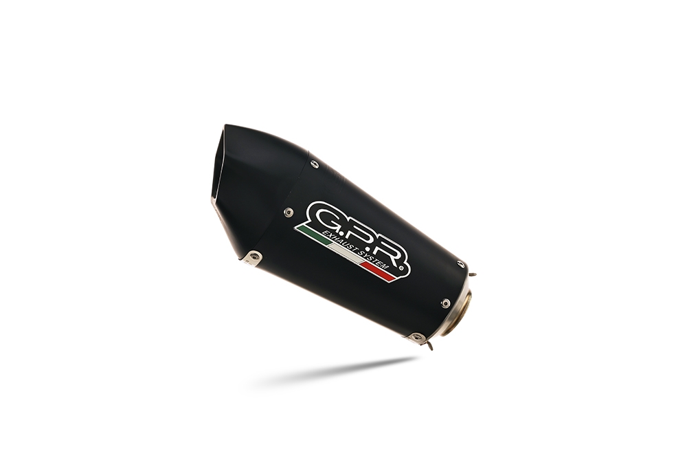 Exhaust compatible with Aprilia RS 457 2024-2025, Gpe Ann. Black titanium, Racing full system exhaust, including removable db killer