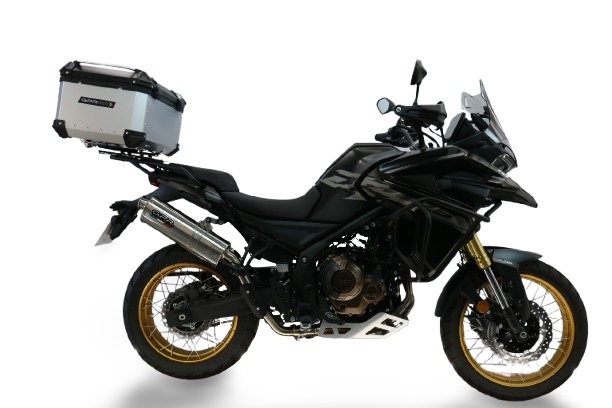 Top case GPR TECH  Voge 625DSX 2024/2026 e5 Zilver Topcase din aluminiu, culoare argintie, cu placă specifică inclusă Capacitate 45 litri.