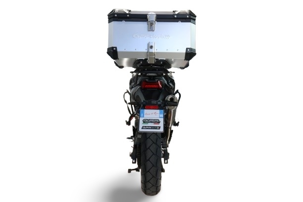 Top case GPR TECH  Voge 625DSX 2024/2026 e5 Zilver Topcase din aluminiu, culoare argintie, cu placă specifică inclusă Capacitate 45 litri.