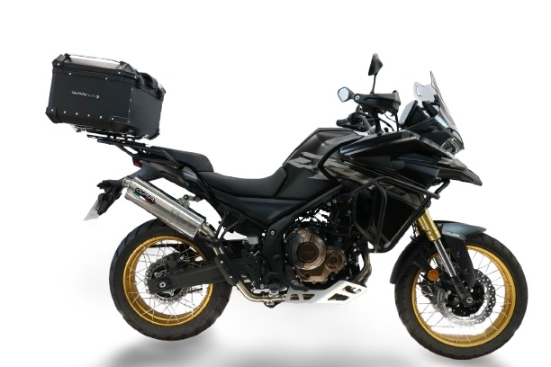 Top case GPR TECH  Voge 625DSX 2024/2026 e5 Zwart Topcase din aluminiu, culoare neagră, cu placă specifică inclusă Capacitate 45 litri.