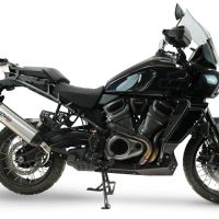 GPR exhaust compatible with Harley Davidson Pan America 1250 2020-2024, Furore-X Titanio, Homologated legal slip-on exhaust including removable db killer and link pipe 