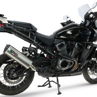 GPR exhaust compatible with Harley Davidson Pan America 1250 2020-2024, Hyper Dual Black Titanium, Homologated legal slip-on exhaust including removable db killer and link pipe 