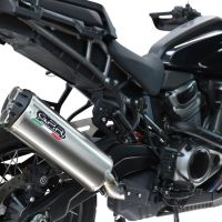 GPR exhaust compatible with Harley Davidson Pan America 1250 2020-2024, Hyper Dual Black Titanium, Homologated legal slip-on exhaust including removable db killer and link pipe 
