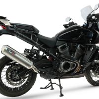 GPR exhaust compatible with Harley Davidson Pan America 1250 2020-2024, Satinox , Homologated legal slip-on exhaust including removable db killer and link pipe 