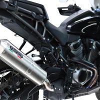 GPR exhaust compatible with Harley Davidson Pan America 1250 2020-2024, Satinox , Homologated legal slip-on exhaust including removable db killer and link pipe 