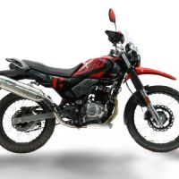 Esapament GPR compatibil cu Hero Xpulse 200 4V 2021 Amortizor omologat pentru zgomot, inclusiv linie completă, db killer și catalizator conform pentru inspecție,Furore-X Acciaio Inox