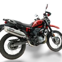 GPR exhaust compatible with Hero Xpulse 200 4V 2021-2024, Furore-X Acciaio Inox, Homologated silencer for noise including full line,db killer and catalyst compliant for inspection 