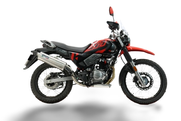 Esapament GPR compatibil cu Hero Xpulse 200 4V 2025 Sistem complet de evacuare legal omologat, inclusiv db killer detașabil,Trioval