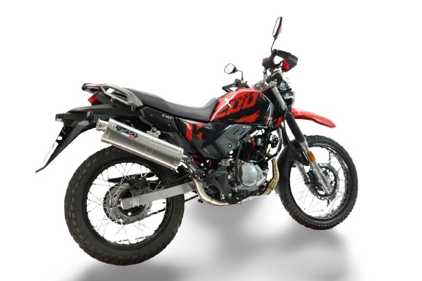 Esapament GPR compatibil cu Hero Xpulse 200 4V 2025 Sistem complet de evacuare legal omologat, inclusiv db killer detașabil,Trioval