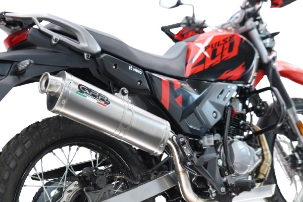 Esapament GPR compatibil cu Hero Xpulse 200 4V 2025 Sistem complet de evacuare legal omologat, inclusiv db killer detașabil,Trioval